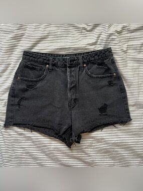 high waisted denim shorts